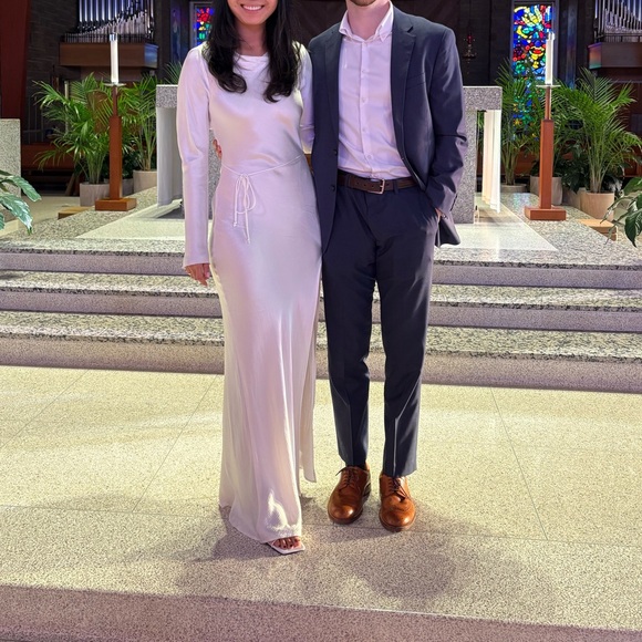 Bec & Bridge Moon Dance Long Sleeve Maxi Dress in Ivory white size US6 - Picture 3 of 12